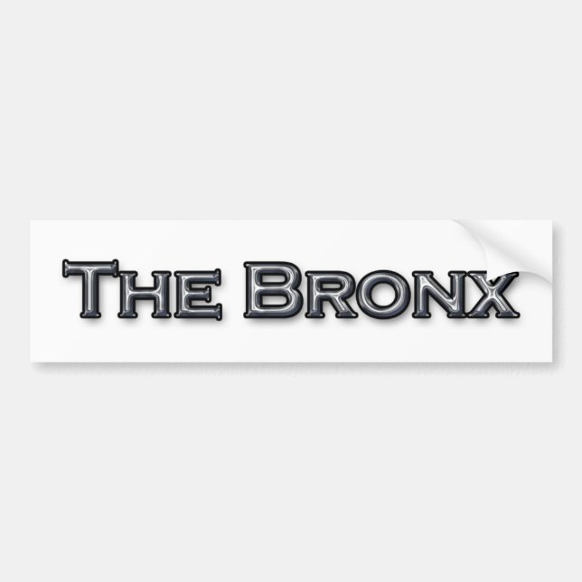 Autocollant De Voiture Le logo des textes de Bronx New York (Devant)
