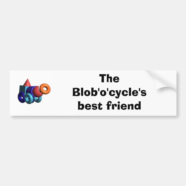 Autocollant De Voiture Le meilleur ami du Blob'o'cycle (Devant)