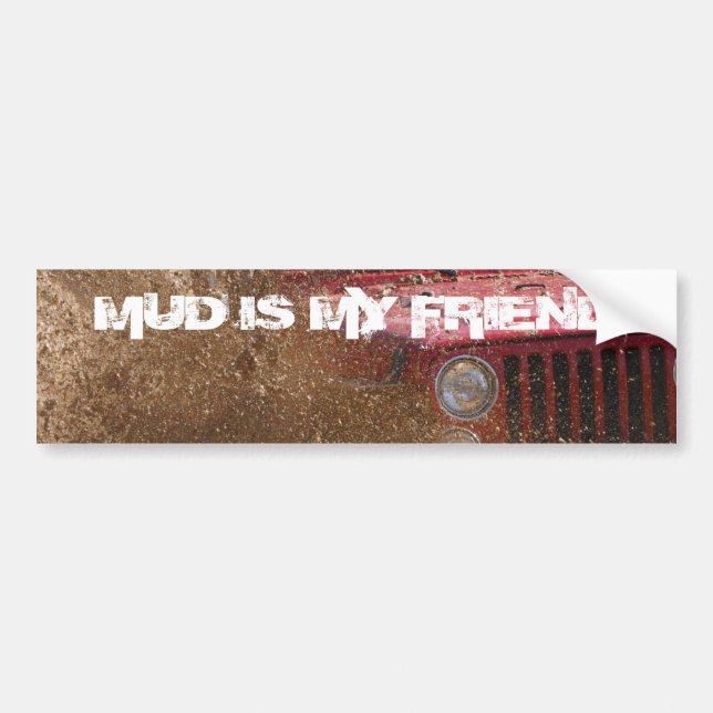 AUTOCOLLANT DE VOITURE LE MUD EST MON AMI (Devant)