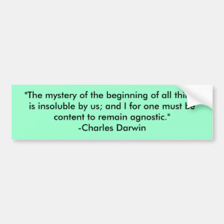 Autocollant De Voiture "Le mystère du début de toutes les choses est…