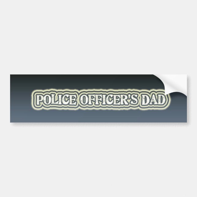 Autocollant De Voiture Le papa du policier (Devant)