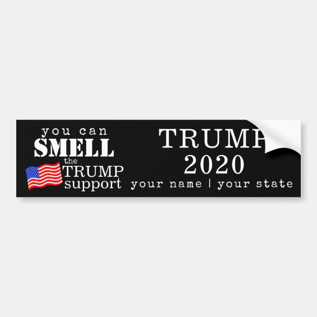 Autocollant De Voiture Le Patriotique Trump Support 2020 (Devant)