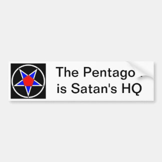 Autocollant De Voiture le pentagone est les quarts principaux des satan