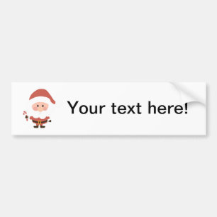 Autocollant De Voiture Le père noël avec la bande dessinée de sucre de