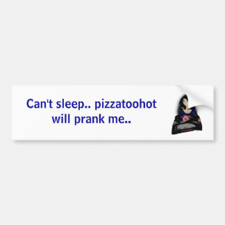 Autocollant De Voiture le pizzalogo, ne peut pas dormir. le pizzatoohot