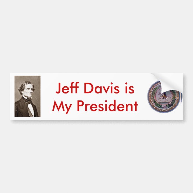 Autocollant De Voiture Le Président Jefferson Davis (Devant)