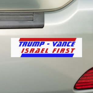Autocollant De Voiture Le président TRUMP JD VANCE ISRAËL PREMIÈRE politi