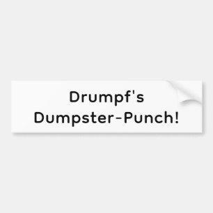Autocollant De Voiture Le Punch-Poubelle de Drumpf ! Hankamer Artjunkhaus