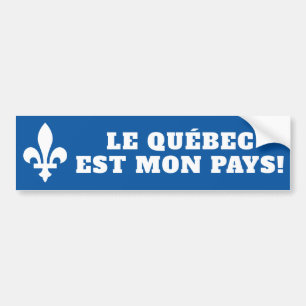 Autocollant De Voiture Le Québec est mon pays !