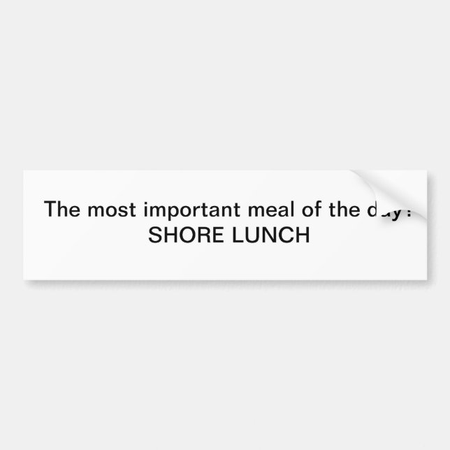 Autocollant De Voiture Le repas le plus important du jour ?  Déjeuner de (Devant)