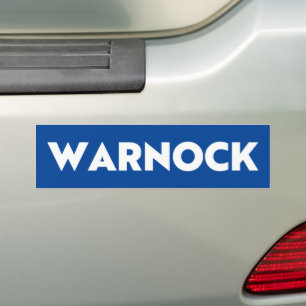 Autocollant De Voiture Le Révérend Warnock Georgia Le Sénat bleu blanc