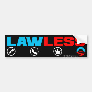 Autocollant De Voiture Le Roi Obama Lawless Bumpersticker