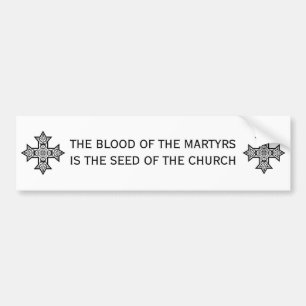 AUTOCOLLANT DE VOITURE LE SANG DE L'ADHÉSIF POUR PARE-CHOCS DE MARTYRES