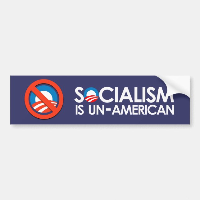 Autocollant De Voiture Le socialisme est UnAmerican (Devant)