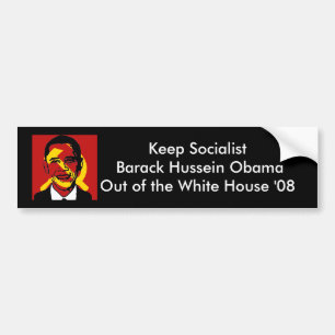 Autocollant De Voiture le socialistobama, gardent Barack socialiste