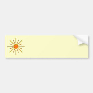 Autocollant De Voiture Le soleil d'été. Jaune et orange