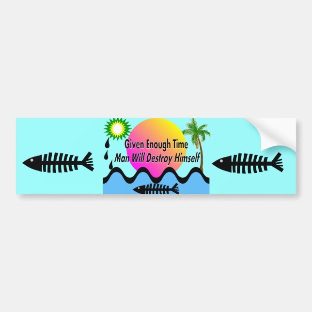 Autocollant De Voiture Le T-shirts "homme de flaque d'huile de Golfe (Devant)