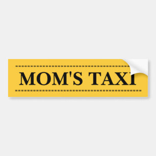 AUTOCOLLANT DE VOITURE LE TAXI DE LA MAMAN