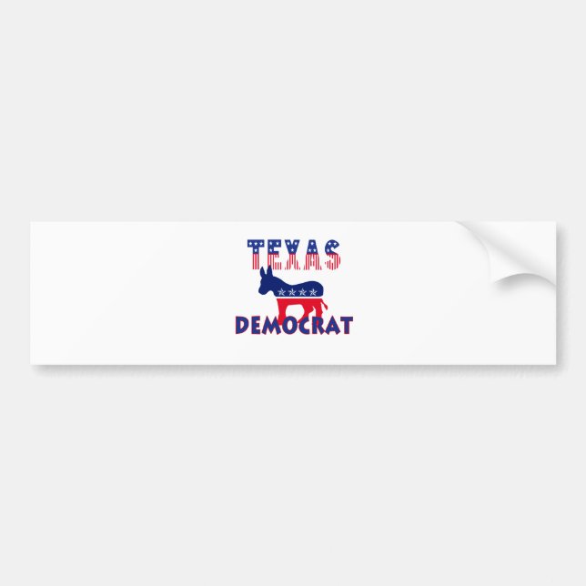 Autocollant De Voiture Le Texas Démocrate (Devant)