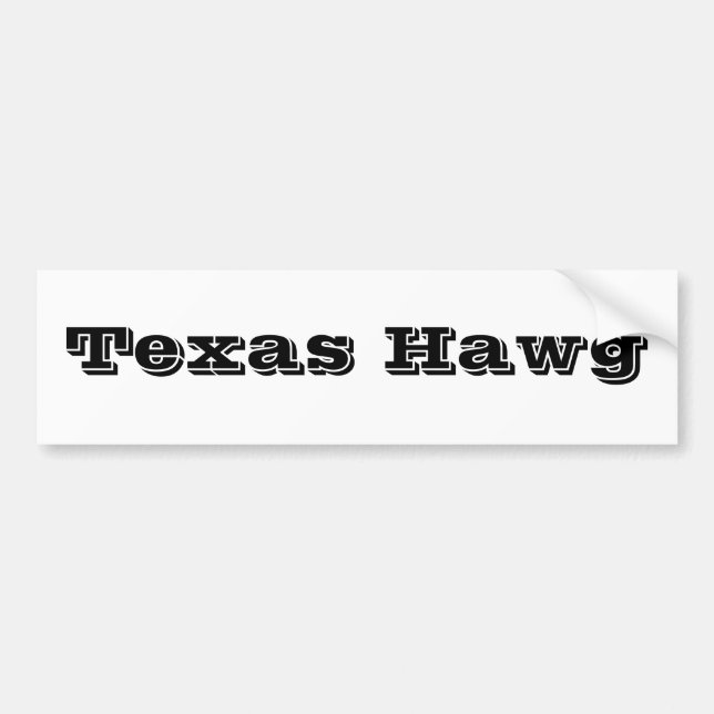 Autocollant De Voiture Le Texas Hawg (Devant)