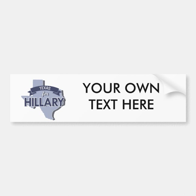 AUTOCOLLANT DE VOITURE LE TEXAS POUR HILLARY - .PNG (Devant)