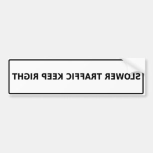 Autocollant De Voiture Le trafic plus lent arrière gardent juste