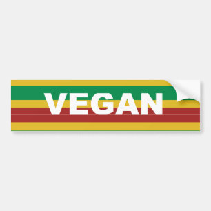 Autocollant De Voiture Le végétalien barre Rasta