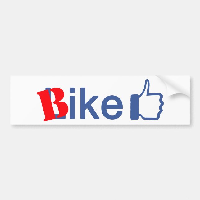 Autocollant De Voiture Le vélo aiment (Devant)