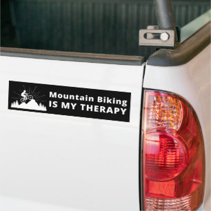 Autocollant De Voiture Le Vélo De Montagne Est Mon Sticker De Bumper Thér