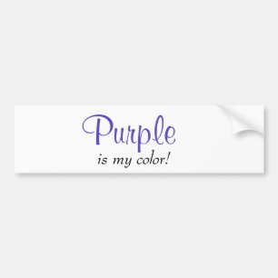 Autocollant De Voiture Le violet est ma couleur disant