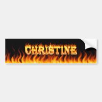 Le vrai feu de Christine et desi d'adhésif pour