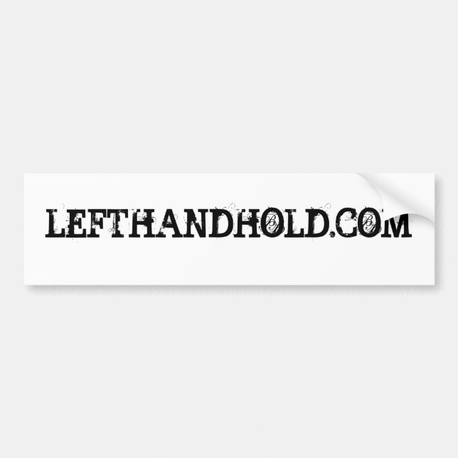 AUTOCOLLANT DE VOITURE LEFTHANDHOLD.COM (Devant)