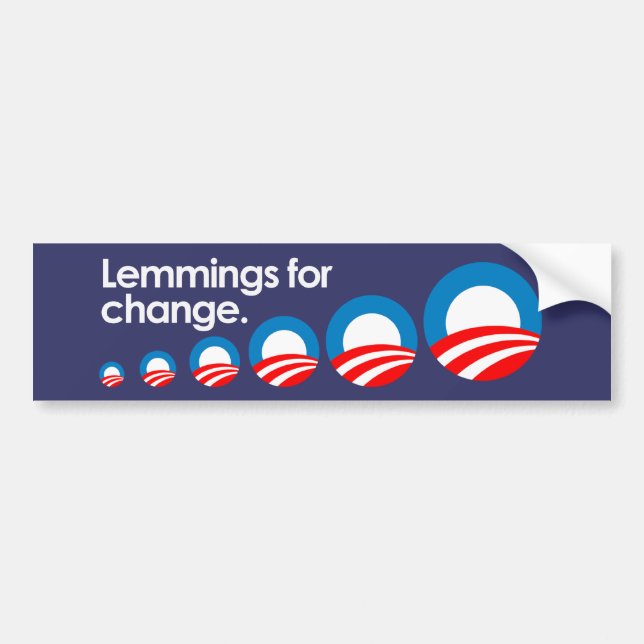Autocollant De Voiture Lemmings pour le changement Bumpersticker (Devant)