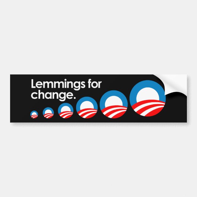 Autocollant De Voiture Lemmings pour le changement Bumpersticker (Devant)