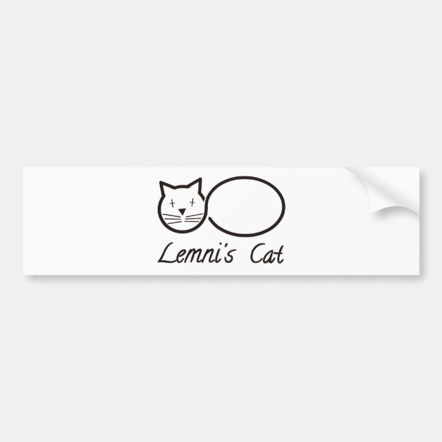 Autocollant De Voiture lemniscate le chat de lemni (Devant)