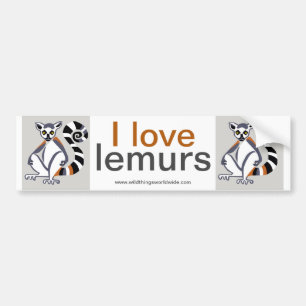 Autocollant De Voiture Lemur - bumper sticker
