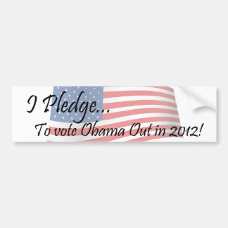 Autocollant De Voiture L'engagement - vote d'Obama