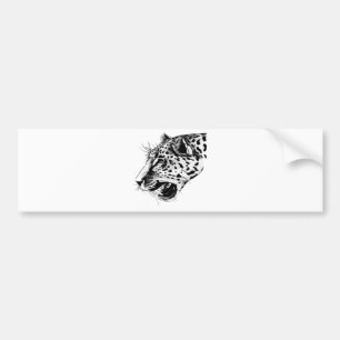 Autocollant De Voiture Léopard noir et blanc