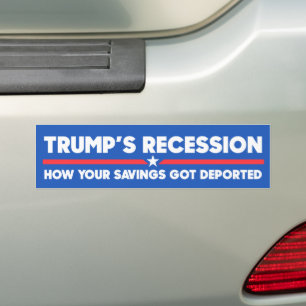 Autocollant De Voiture L'épargne de Trump en récession a été expulsée con