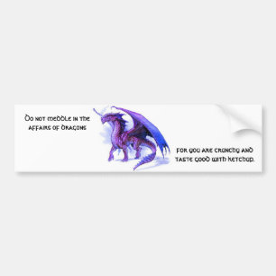 Autocollant De Voiture Les affaires des dragons Bumpersticker