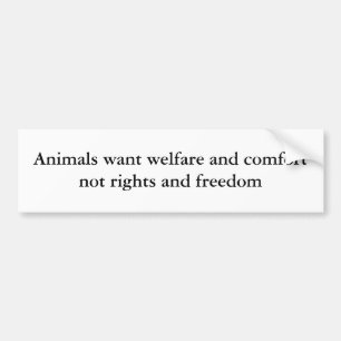 Autocollant De Voiture Les animaux veulent l'aide sociale