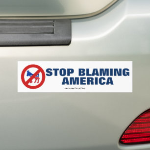 Autocollant De Voiture Les anti-démocrates cessent de blâmer l'Amériqu