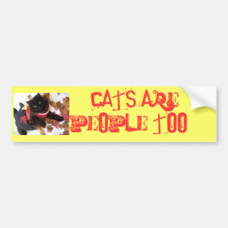 Autocollant De Voiture Les chats sont les gens aussi ! !