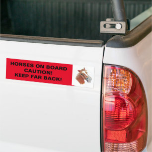 AUTOCOLLANT DE VOITURE LES CHEVAUX À BORD SONT PRUDENTS !
