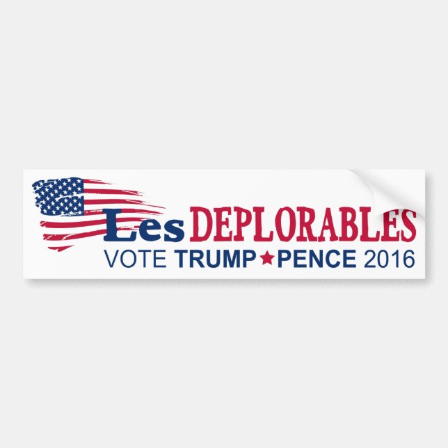Autocollant De Voiture Les Deplorables - penny 2016 d'atout (Devant)