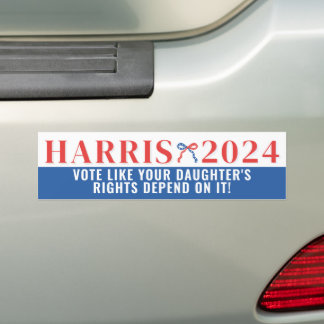 Autocollant De Voiture Les droits de votre fille en dépendent Harris 2024