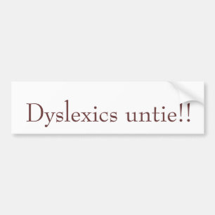 Autocollant De Voiture Les dyslexiques délient ! !