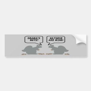 Autocollant De Voiture Les écrous d'Obama, anti Obama
