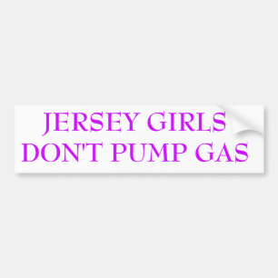 AUTOCOLLANT DE VOITURE LES FILLES DU JERSEY NE POMPENT PAS LE GAZ