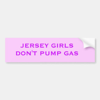 AUTOCOLLANT DE VOITURE LES FILLES DU JERSEY NE POMPENT PAS LE GAZ